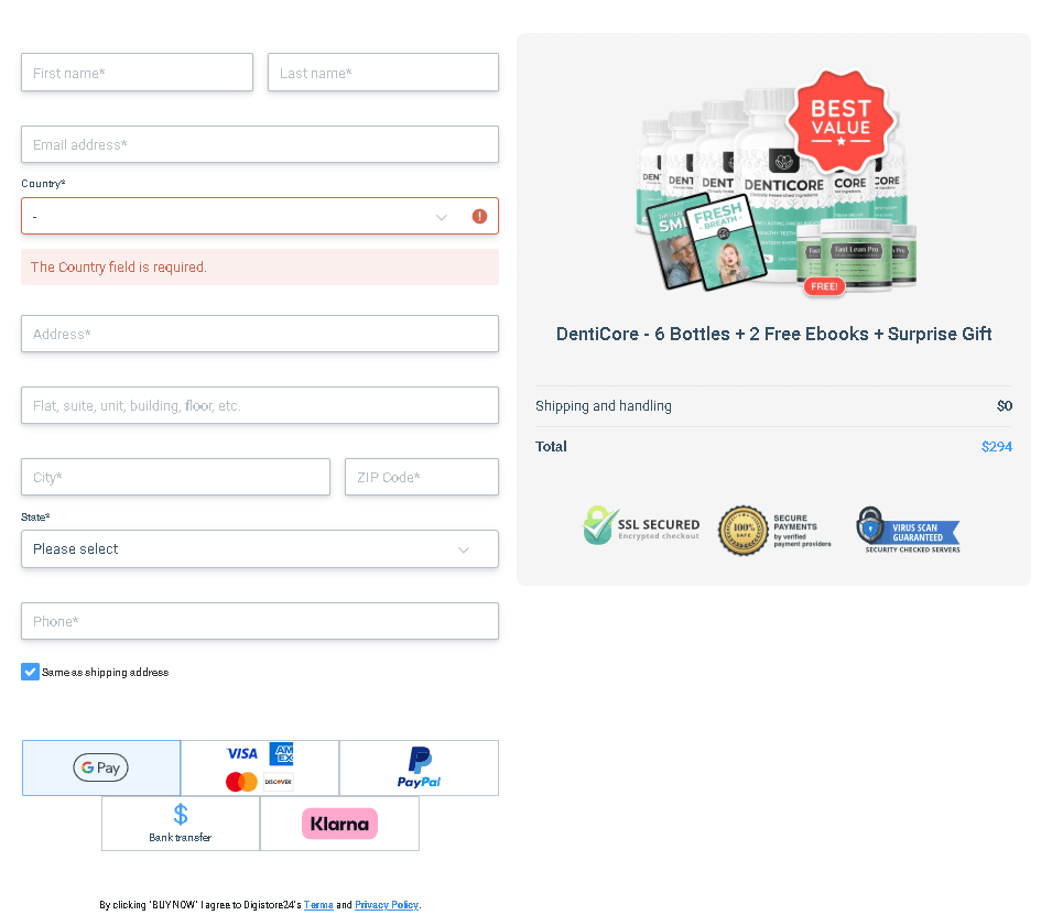 DentiCore_secure_checkout